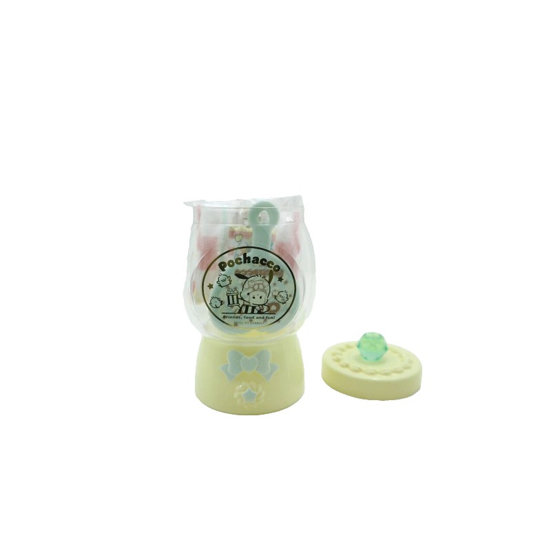 Sanrio Pochacco Plastic Jar with Accessory Set