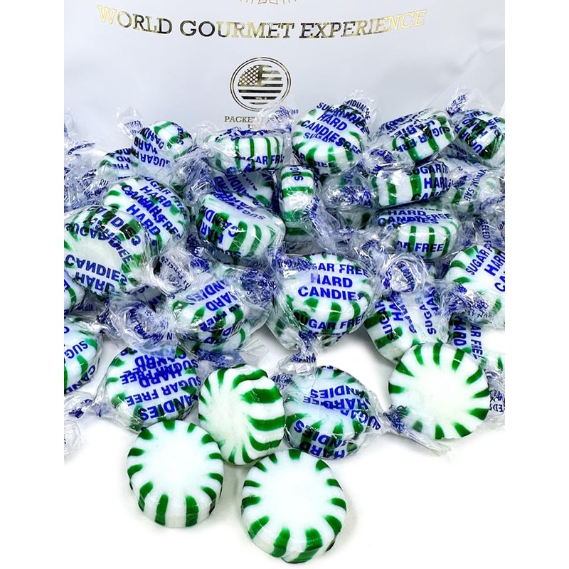 SweetGourmet Sugar-Free Spearmint Starlight Bulk Arcor Hard Candy | 2