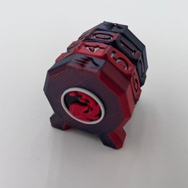 MTG Life Counter | D100 | Custom Made | 3D Printed | Commander Tray Compatible | Fable Forged Workshop - Mana Color: Red Mana