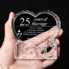 KWOOD Customized Engraved heart-shaped Crystal, 25 Year 25th Anniversary Wedding