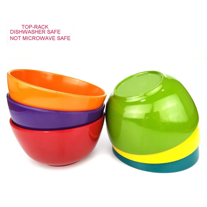 KX-WARE Melamine Bowls set - 28oz 6inch 100% Melamine Cereal/Soup/Salad