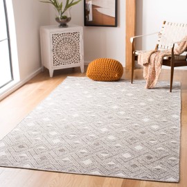 Safavieh Montauk Collection MTK614J Charcoal Grey and Ivory Area Rug (8' x 10')