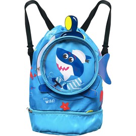 Cartoon Swimming Bag,Beach Bag,Waterproof Backpack,Gym Backpacks,Dry Wet Separation Receptacle,for Swimming,Beach, Camping,Hiking (Style A)