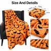 Black Bat Print Flannel Throw Blanket – Soft Lightweight Blanket