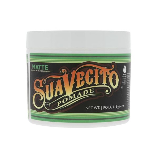 Suavecito Pomade Matte (No Shine) Formula 4 oz, 1 Pack
