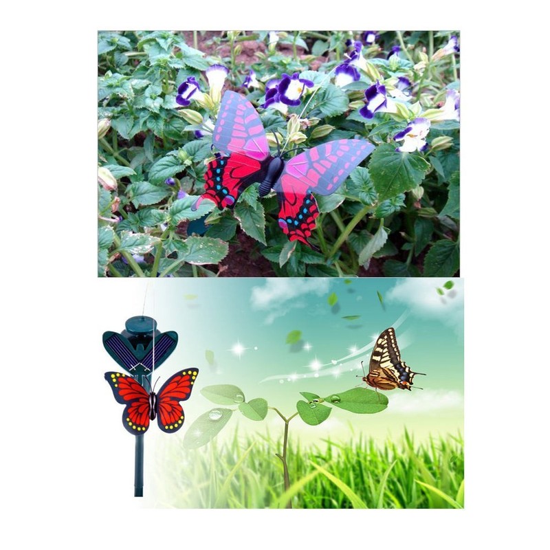 Vanki Solar Yard Stake Fluttering Insects Solar or Battery Powered