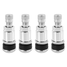 Universal Metal Valves Pack of 4 for Alloy Wheels, Silver Tyre Valve 11.3 mm, Metal Valves Car for Alloy Wheels, Durable and Robust, Car, Truck, Motorcycle, Tractor