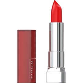 MAYBELLINE Maybelline Color Sensational Lipstick, Lip Makeup, Cream Finish, Hydrating Lipstick, Nude, Pink, Red, Plum Lip Color, On Fire Red, 0.15 oz; (Packaging May Vary)