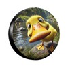 Funny Duck Spare Tire Cover with Unique Print, Weatherproof Wheel