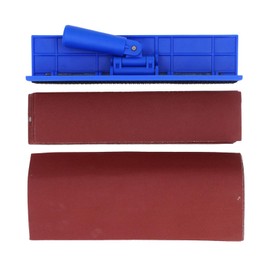 Drywall Sandpaper Holder Set, Manual Self Adhesive Putty Finishing Tool with 10 Sandpaper, Hand Sander Sand Paper Sanding Block Stand for Smoothing Wall Ceiling