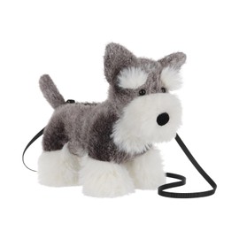 Apricot Lamb Schnauzer Dog Animal Shoulder Bag Crossbody Plush Purse for Adults and Teen Girls Boys, Stuffed Animal Shoulder Bag, Kids and Adults Fashion Handbags, 11.9 Inches