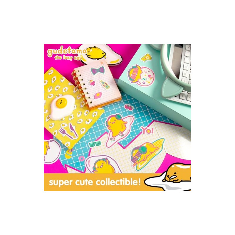 Gudetama The Lazy Egg Puffy etiqueta engomada Playset