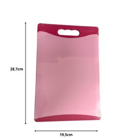 Kunststoffschneidebrett für die Küche, Küchenschneidebretter mit Saftrillen, größere Schneidematten, wendbar, leicht, BPA-frei, spülmaschinenfest, (Rosa)