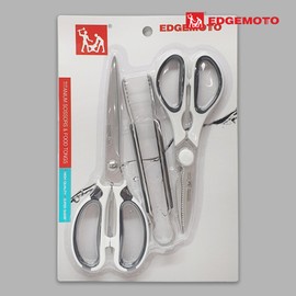 Echimoto Silver Titanium Scissors Tongs 3-piece Set Kitchen Scissors / 에찌모토 실버 티타늄 가위 집게 3종 세트 주방가위