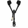 Adjustable Saxophone Shoulder Strap, Leather Double Shoulder Harness for Alto,