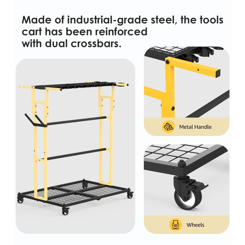 CCCEI Garage Organization with Wheels, Outdoor Gargen Yard Shed Tools