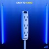 Maximm 25 Ft White 360° Rotating Flat Plug Extension Cord