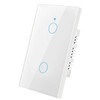 LOCIUN 2 Gang White WiFi Smart Light Switch, Neutral Wire