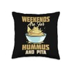 Hummus Spread Arabic Food Vegan Recipe Throw Pillow