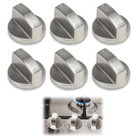 Wjelet 6 PCS Cooker Knobs, Universal Cooker Knobs Set, Durable Heat-Resistant Stove Knob Control Switches for Gas Hobs, Ovens, Cooktops, Compatible with Most Kitchen Appliances