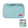 Large Capacity Pencil Case Pouch with 3 Compartments Portable Canvas