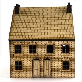 OO Victorian House with Rear Outhouse -Laser Cut MDF- Railway Modelling