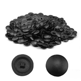 0XBIT 300 Pcs Black 11mm Plastic Screw Cap Phillips Head Cap Perfect Fit Beautiful and Moisture Resistant for Most Phillips Screws