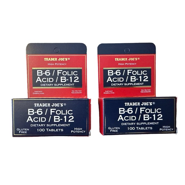 Trader Joe's B-6 / Folic Acid/B-12 Dietary Supplement (200 Tablets - 2 Pack)