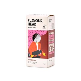 Flavour Head Divine Decaf I Sri Lankan gently decaffeinated full flavour single origin whole leaf black tea I 15 Tea Bags, 48g
