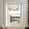 jinchan Linen Floral Valance Tie up Curtains for Small Windows