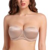 Lemorosy Women's Push up Strapless Convertible Multiway Underwire Supportive Bra