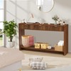 affeivul Entryway Table with Storage, Narrow Console Table with 3