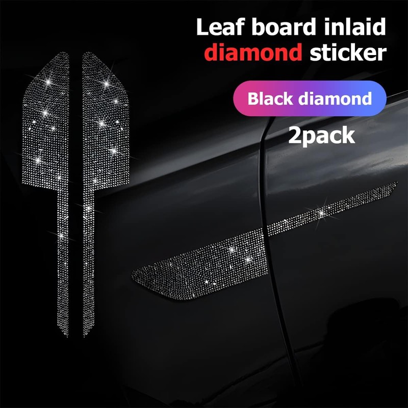 2 Pcs Car Reflective Stickers, Auto Bling Anti-Collision Warning Protection