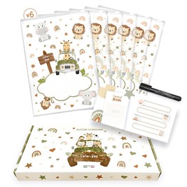 il mondo di Noah Newborns, Hospital Sacks, First Change Bags for Newborns and Mothers - Box of 6 or 10 Clear Envelopes, 1 Marker and 1, transparent