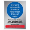 V Safety Photoluminescent Dorgard Automatic Fire Door - To Manually