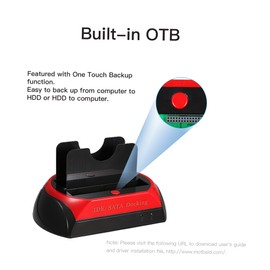 HDD Docking Station Dual Hard Disk Drive Docking Station Base for 2.5 Inch 3.5 Inch IDE/SATA USB 2.0
