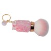 2pcs Loose Powder Brush with Keychain Transparent Handle Synthetic Shed