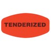 Tenderized Labels Fluorescent Red Grabber Grocery Store Labels Black Imprint