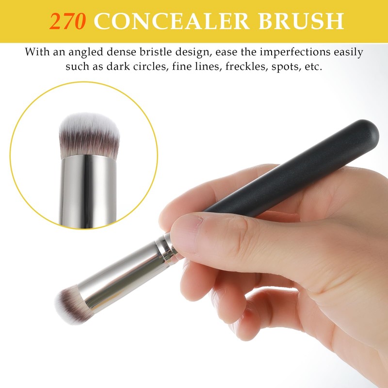 Amaxiu 3 Pcs Foundation Contour Brushes - Foundation Brush &