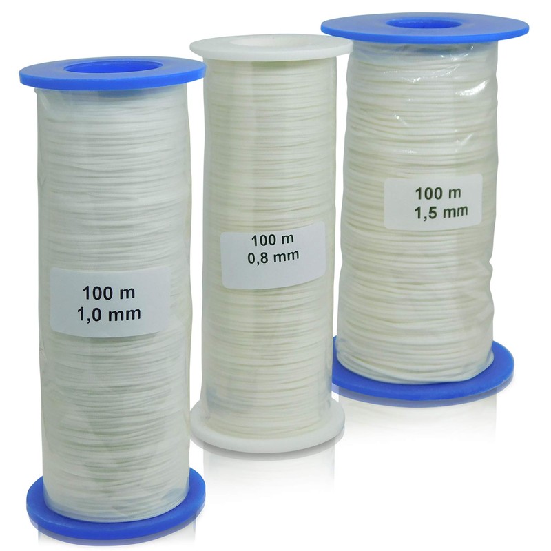 Pleated Cord Nylon Cord for Blinds Blinds Curtains White 0.8