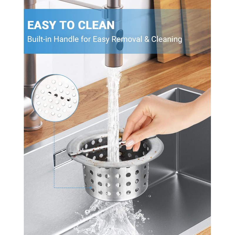 Phivan Commercial Floor Drain Strainer 3-1/2" Sink Drain Strainer Basket