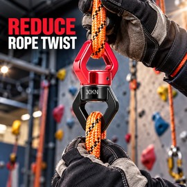 30kN 360° Climbing Swivel, Aluminum Magnesium Rope Rotator Connector for Climbing, Rescue and Aerial Work