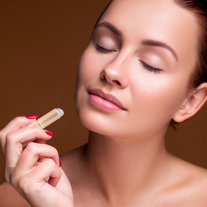 yueton 2Pack Rose Gold Silicone Lip Brush Mini Round Head