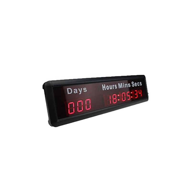AZOOU 1-inch 9Digits LED Event Timer Countdown/up Clock with Days