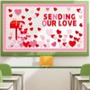 Jacyan 89PCS Valentine's Day Bulletin Board Decoration Set Heart Bulletin