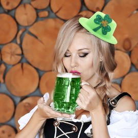 OHPHCALL Fashionable Green Hat Hair Clips for St. Patricks Day Women's Irish Party Hair Accessories Decorative Hair Clips for Women