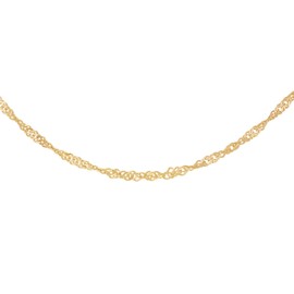 Tuscany Silver Women 925 Sterling Silver Gold Plated Twist Curb Chain 51 cm/20 Inch