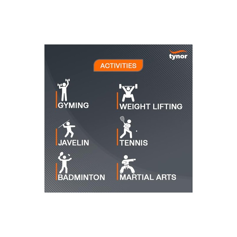 TYNOR Wrist Wraps for Weightlifting with Heavy Duty Thumb Loop