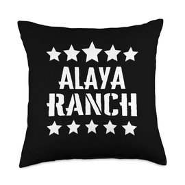 Alaya Ranch Family Reunion Squad First Last Name Throw Pillow