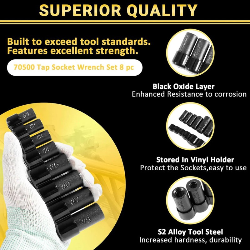 LIS Tap Socket Set 1/4 in and 3/8 in Drive